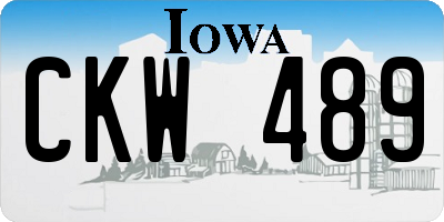 IA license plate CKW489