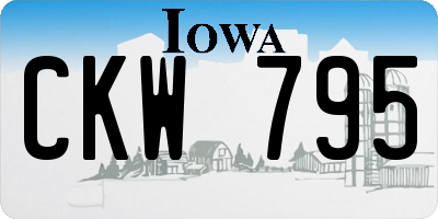 IA license plate CKW795