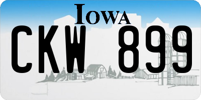 IA license plate CKW899