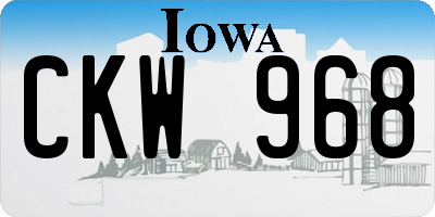 IA license plate CKW968