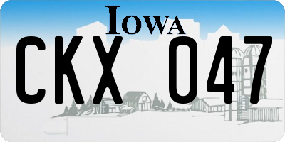 IA license plate CKX047