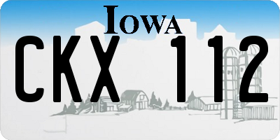 IA license plate CKX112