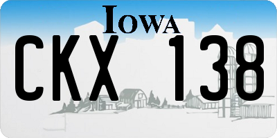IA license plate CKX138