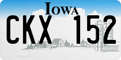 IA license plate CKX152