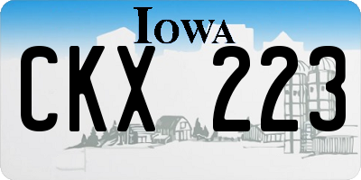 IA license plate CKX223