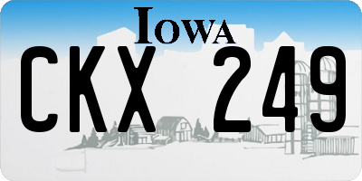 IA license plate CKX249