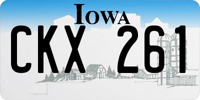 IA license plate CKX261