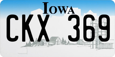 IA license plate CKX369