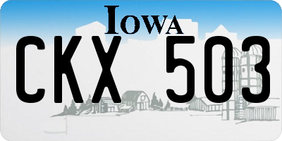 IA license plate CKX503