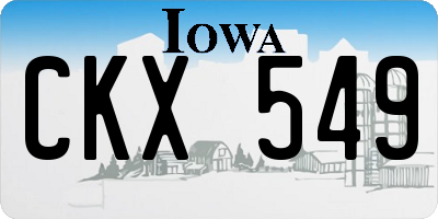 IA license plate CKX549