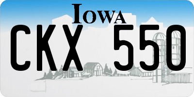 IA license plate CKX550