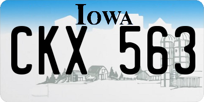 IA license plate CKX563