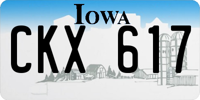 IA license plate CKX617