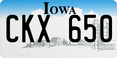IA license plate CKX650