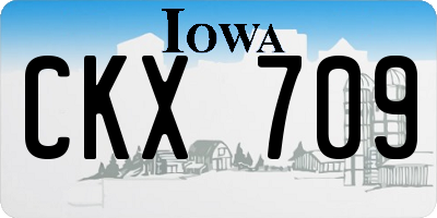 IA license plate CKX709