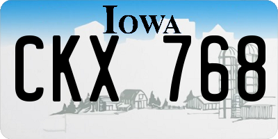 IA license plate CKX768