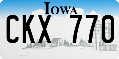 IA license plate CKX770