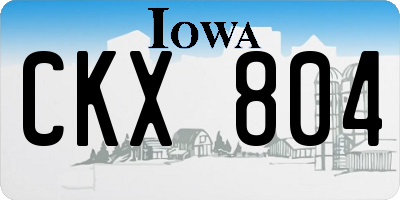 IA license plate CKX804