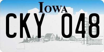 IA license plate CKY048