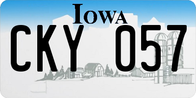 IA license plate CKY057