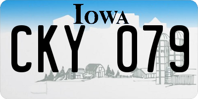 IA license plate CKY079