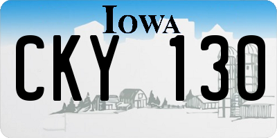 IA license plate CKY130