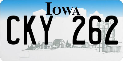 IA license plate CKY262
