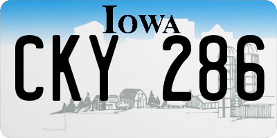 IA license plate CKY286