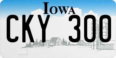 IA license plate CKY300