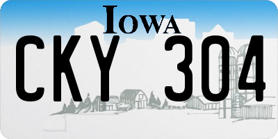 IA license plate CKY304