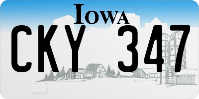 IA license plate CKY347