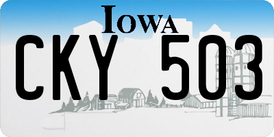 IA license plate CKY503