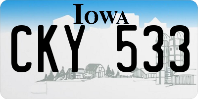 IA license plate CKY533