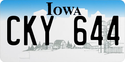 IA license plate CKY644