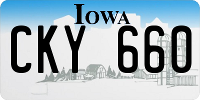 IA license plate CKY660