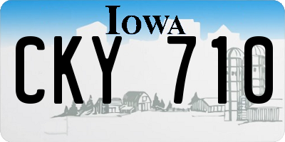 IA license plate CKY710