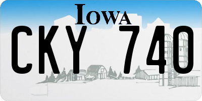 IA license plate CKY740