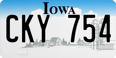 IA license plate CKY754