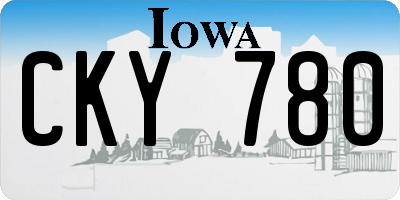 IA license plate CKY780