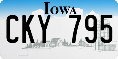 IA license plate CKY795