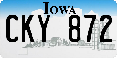 IA license plate CKY872