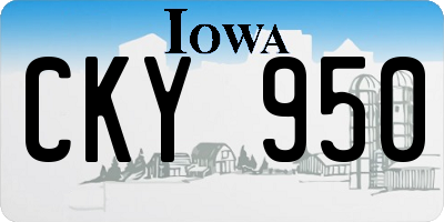 IA license plate CKY950