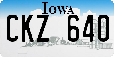 IA license plate CKZ640