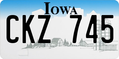 IA license plate CKZ745