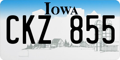 IA license plate CKZ855