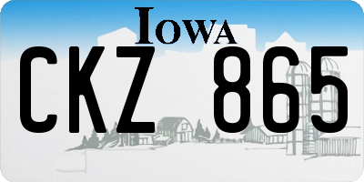 IA license plate CKZ865