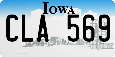 IA license plate CLA569