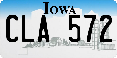 IA license plate CLA572