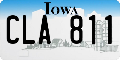 IA license plate CLA811