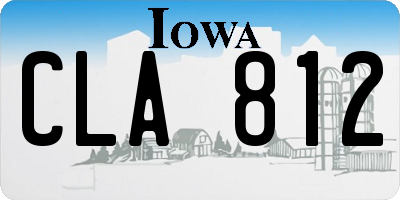 IA license plate CLA812